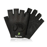 Guantes de gimnasio profesionales, levantamiento de pesas de potencia, para mujeres y hombres, Crossfit, entrenamiento, culturismo, medio protector de mano y dedos