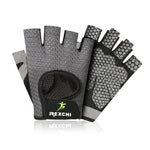 Guantes de gimnasio profesionales, levantamiento de pesas de potencia, para mujeres y hombres, Crossfit, entrenamiento, culturismo, medio protector de mano y dedos