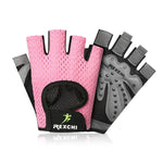 Guantes de gimnasio profesionales, levantamiento de pesas de potencia, para mujeres y hombres, Crossfit, entrenamiento, culturismo, medio protector de mano y dedos