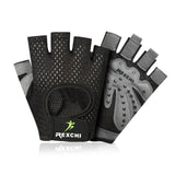 Guantes de gimnasio profesionales, levantamiento de pesas de potencia, para mujeres y hombres, Crossfit, entrenamiento, culturismo, medio protector de mano y dedos