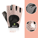 Guantes de gimnasio profesionales, levantamiento de pesas de potencia, para mujeres y hombres, Crossfit, entrenamiento, culturismo, medio protector de mano y dedos