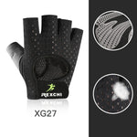 Guantes de gimnasio profesionales, levantamiento de pesas de potencia, para mujeres y hombres, Crossfit, entrenamiento, culturismo, medio protector de mano y dedos