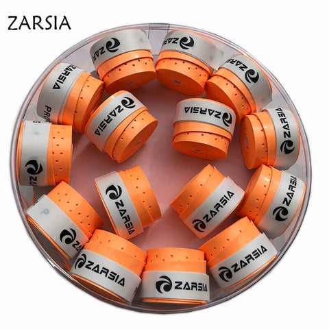 (Orange) 60 pcs ZARSIA Sticky feel tennis Overgrip, perforated Badminton Grip,tennis overgrip,Anti-skid weat absorbed wraps taps