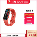 In Stock Gloabl Version Huawei Band 4 Smart Wristband 0.95'' Color Touch AMOLED  Screen Swim Posture Detect Heart Rate