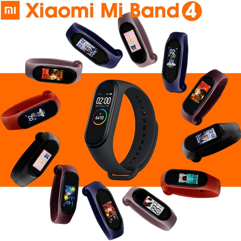 Original Brand Xiaomi Mi Band 4 Smart Watch Mi Band 4 Fitness Bracelet AMOLED 3 Color Screen Heart Rate Music Control Smart Band