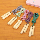 1PC Random Color Skipping Sports Skipping Rope Kids Jump Rope Wood Grip Handle Children Fitness Equipment Gym Equipments