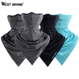 WEST BIKING Summer Cycling Mask Breathable Outdoor Sports Facemask Ice Silk Bandana Headband Anti-UV Running Training Face Mask