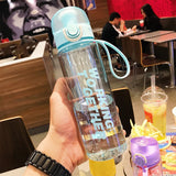 Water bottle Sports Gym bottle School Outdoor Travel Portable Leakproof tea infuser bottle Drink bottles Studen Plastic cups