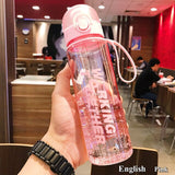 Water bottle Sports Gym bottle School Outdoor Travel Portable Leakproof tea infuser bottle Drink bottles Studen Plastic cups