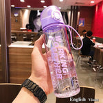 Water bottle Sports Gym bottle School Outdoor Travel Portable Leakproof tea infuser bottle Drink bottles Studen Plastic cups