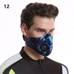 Activated Carbon Dust-proof Cycling Face Mask Men Women Anti-Pollution training Bicycle Bike Outdoor Running mask face shield