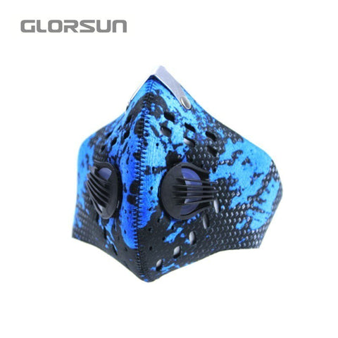 dust mask custom neoprene  motorcycle bike cycling black washable pm2.5 sport training anti pollution mask