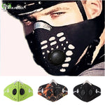 Cycling hlaf Face Mask Men/Women Activated Carbon ski Dust-proof Anti-Pollution Bicycle Bike Outdoor Training mask face shield