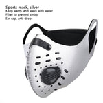 Winter balaclava Mask Cycling Face Masks With Filter Half Face Carbon Bicycle Bike half face mask Training Masks