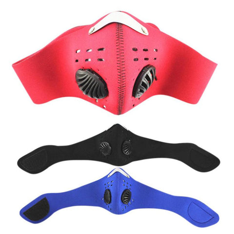 Carbon Dust-proof Cycling Face Masks Mesh Bicycle Bike MTB Cycling Half Face Mask Training Breathable Protective With Filter  *