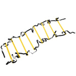 8-Rung 4M Agility Ladder Coordination Ladder for Speed Football Soccer Football Fitness Feet Training, Yellow + Black