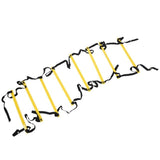 8-Rung 4M Agility Ladder Coordination Ladder for Speed Football Soccer Football Fitness Feet Training, Yellow + Black