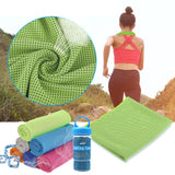 Hot Instant Ice Cooling Towel  With Towel Bottle For Cycling Running Jogging Gym Outdoor Sports Heat Relief Reusable Cool Towel