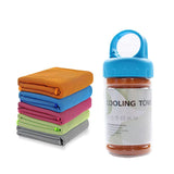 Microfiber Sport Towel With Bottle Rapid Cooling Ice Face Towel Quick-Dry Beach Towels Summer Enduring Instant Chill Towels