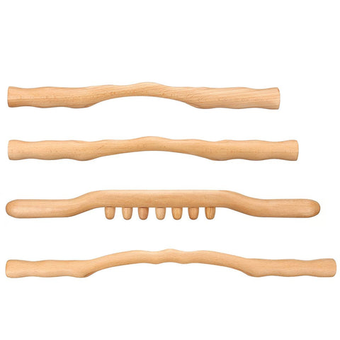 4 PCS Wooden Stick Effective Healthy Rob For Back Neck Shoulder Abdomen Leg Body Back Massage Relaxation Slimming Tool