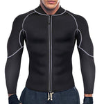 CXZD Men Sweat Neoprene Weight Loss Sauna Suit Workout Shirt Body Shaper Fitness Jacket Gym Top Clothes Shapewear Long Sleeve