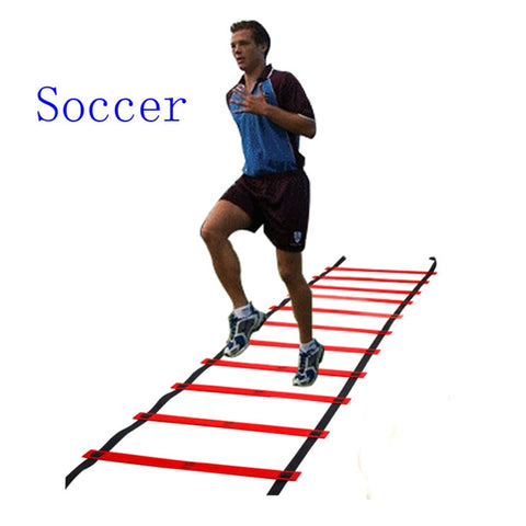 Soccer speed ladder pace football training sensitive exerciser brazuca Durable Flat rope ladders 4/6/8/10 meters