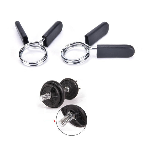 2Pcs 28mm Spring Barbell Gym Clip Weight Bar Dumbbell Lock Clamp Collar Clips gym equipment accessories Hole SIze 1.1"