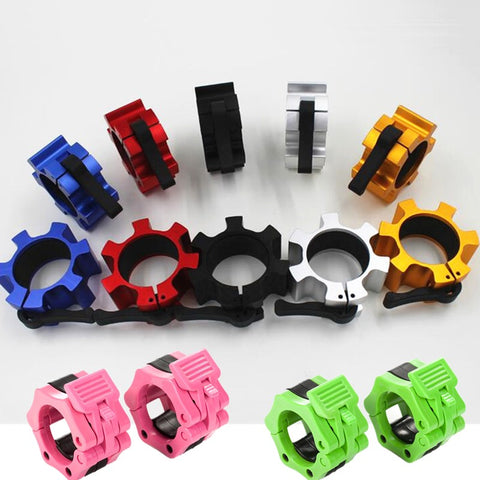 1 Pair Olympic 2" Aluminum Spinlock Collars Barbell Collar Lock Dumbell Clips Clamp Weight lifting Bar Gym Dumbbell Fitness