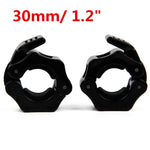 1 Pair 30mm Olympic Barbell spring Collar Bar Spring Collar Clips Dumbbell  Clamp Spinlocks Gym Fitness Crossfit  Black L00394-C