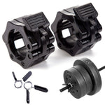 2 x 1" 2" Barbell Collar Standard Olympic Spinlock Clamp Dumbbell Spring Clips GYM 25mm 28mm 30mm Weightlifting Barbell Jaw Lock