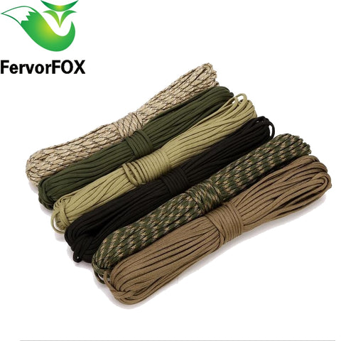 10M Paracord 550 Paracord Parachute Cord Lanyard Rope Mil Spec Type III 7 Strand Climbing Camping Survival Paracord