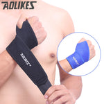 AOLIKES 1PCS Gym Wrist Bands Sports Wrist Support Straps hand Wraps for Weight Lifting Protector GYM recommeded Neoprene ourdoor