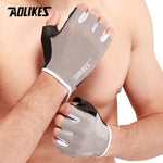 AOLIKES 1 Pair Anti-skid Breathable Gym Gloves Body Building Training Sport Dumbbell Fitness Exercise Weight Lifting Gloves