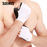 AOLIKES 1 Pair Anti-skid Breathable Gym Gloves Body Building Training Sport Dumbbell Fitness Exercise Weight Lifting Gloves