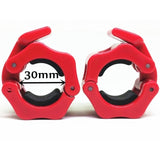 1 Pair Diameter 1.2"  (30mm)Weight Lifting Dumbbell Collar Olympic Barbell Spinlock Clips Gym CrossFit Fitness Clamps Red