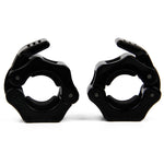 1 Pair 28mm  Barbell spring Collar Bar Spring Collar Clips Dumbbell  Clamp Spinlocks Gym Fitness Crossfit  Black