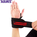 AOLIKES 1 Pair Weightlifting Wristband Sport Training Hand Bands Wrist Support Strap Wraps Bandages For Powerlifting Gym Fitness