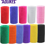 AOLIKES 1 Pcs 15*7.5 Wrist Brace Support Wrap Tennis Wristband Sport Sweatband for Gym Yoga Volleyball Hand Sweat Band polsband