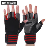 Men Women Dumbbell Weight Lifting Gloves Gym Half Finger Fitness Wrist Wrap Sport Gloves Fingerless Cycling Gloves Protect Wrist