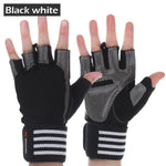 Men Women Dumbbell Weight Lifting Gloves Gym Half Finger Fitness Wrist Wrap Sport Gloves Fingerless Cycling Gloves Protect Wrist