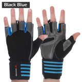 Men Women Dumbbell Weight Lifting Gloves Gym Half Finger Fitness Wrist Wrap Sport Gloves Fingerless Cycling Gloves Protect Wrist