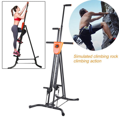 Digital Display Foldable Vertical Climber Climbing Machine Exercise Training Cardio Stepper Fitness Workout Gym Home Equipment