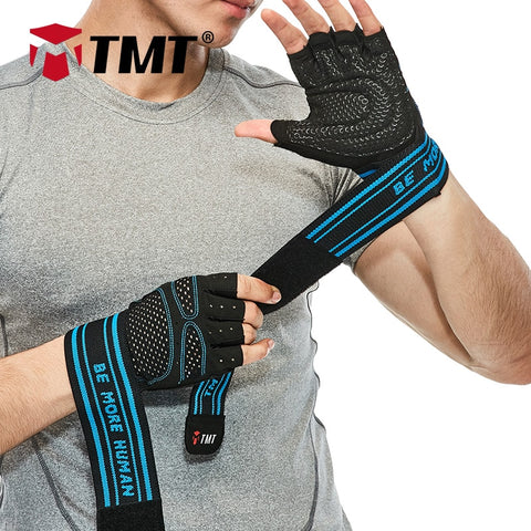 TMT gym Gloves dumbbell Fitness gloves weightlifting belt Sports Exercise Weight Lifting Gloves Body Building Training barbell