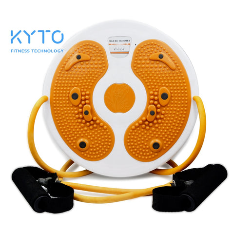 KYTO Waist Twist Board With Belt Fitness Wobble Balance Board Figure Trimmer Rehabilitation Muscle Training Exercise Equipment