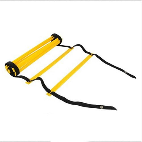 8-Rung 4M Agility Ladder Coordination Ladder for Speed Football Soccer Football Fitness Feet Training, Yellow + Black