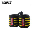 AOLIKES 2PCS/Lot Powerlifting Sport Wristband Gym Fitness Dumbbell Barbell Crossfit Hand Bands Weight Lifting Wrist Wrap Support