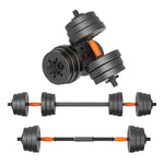 10kg Gym Equipment Adjustable Barbell dumbbell dual-use plastic bag adjustable arm exercise training device