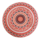 Boho Tapestry Yoga Beach Towels Colorful Beach Mattress Hamburger Ice Cream Table Cloth Cooling Beach Towel Round Blanket Picnic