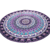 Boho Tapestry Yoga Beach Towels Colorful Beach Mattress Hamburger Ice Cream Table Cloth Cooling Beach Towel Round Blanket Picnic