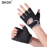 SKDK Gym Fitness Gloves Breathable Body Building Training Wrist Gloves Weight Lifting Silica Gel Anti-Skid Sports Workout Gloves